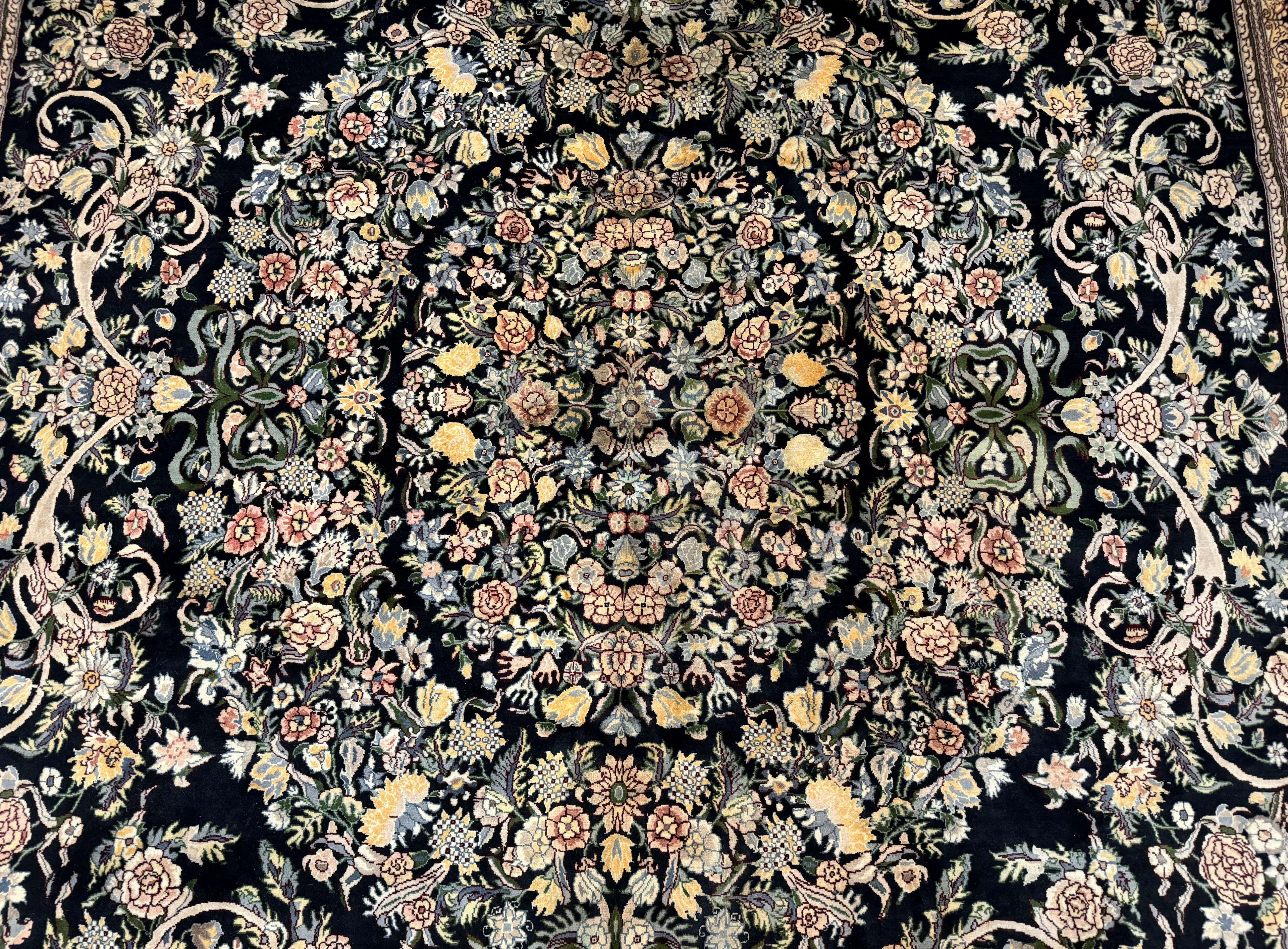 Pak Persian Rug 10x14, Elegant Floral Carpet, Fine 225 KPSI