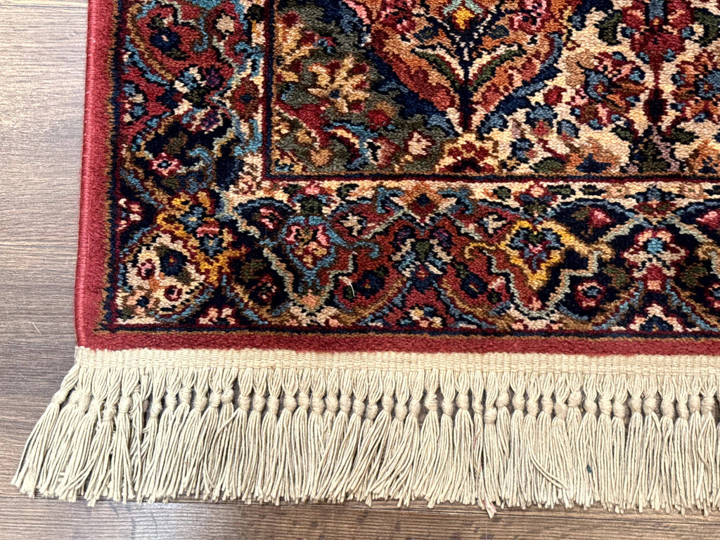 Karastan Rug 3x5 Multicolor Panel Kirman #717, Original 700 Series, Wool Pile, Discontinued