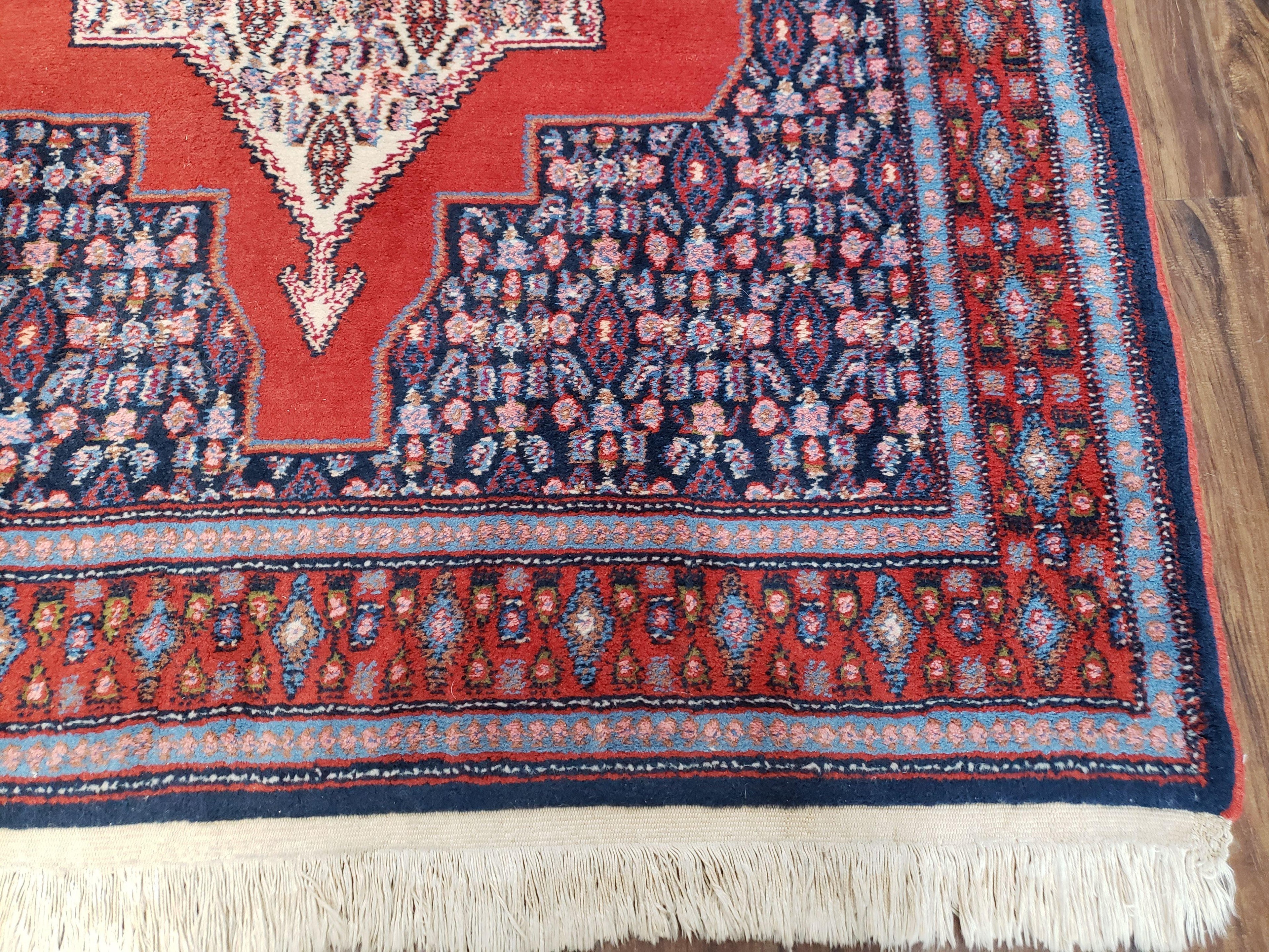 4x6 Western Kurdistan Kurdish Carpet Senneh Wool Area Rug Veg Dyes Red Blue Nice