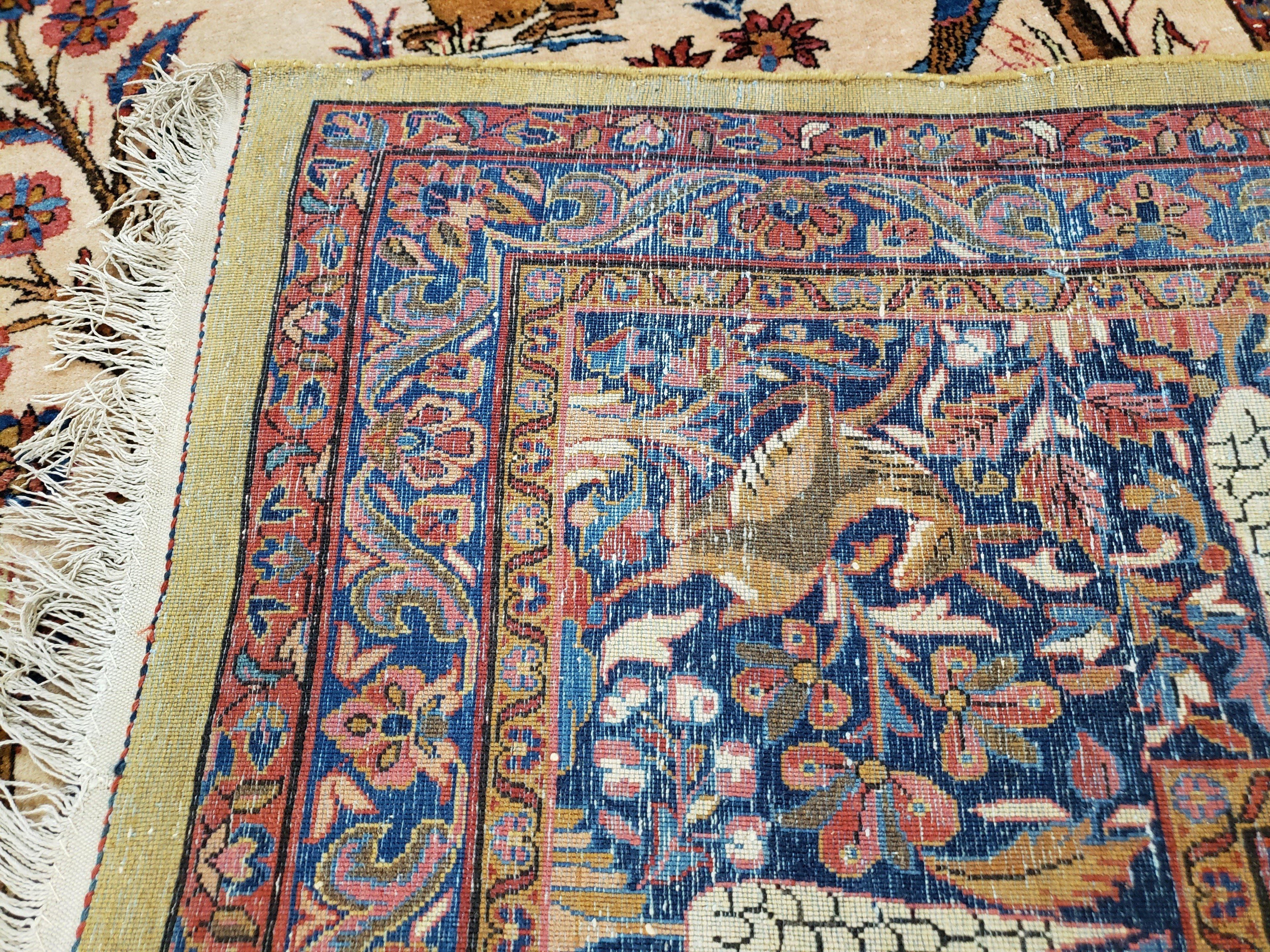 Antique Persian Kashan Tree of Life Rug 10x13