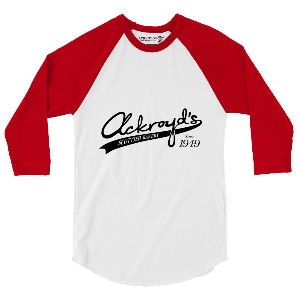 Ackroyd's Baseball Logo 3/4 Sleeve Raglan Shirt
