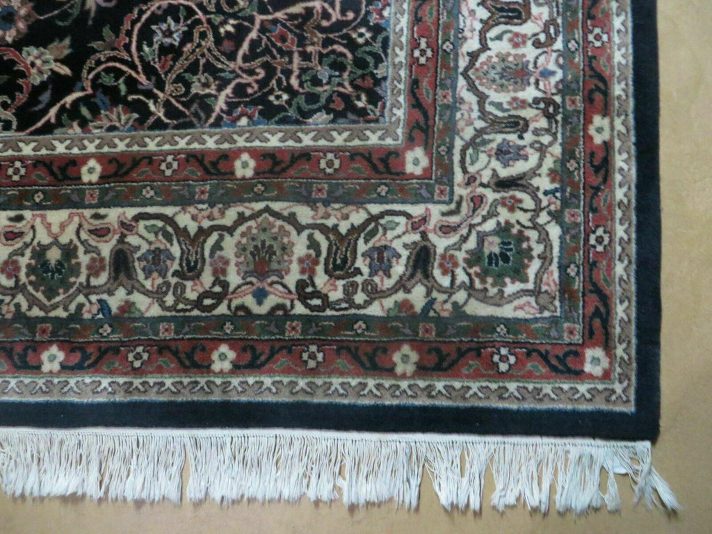 Indo Persian Rug 8x10, Wool Handmade Floral Carpet