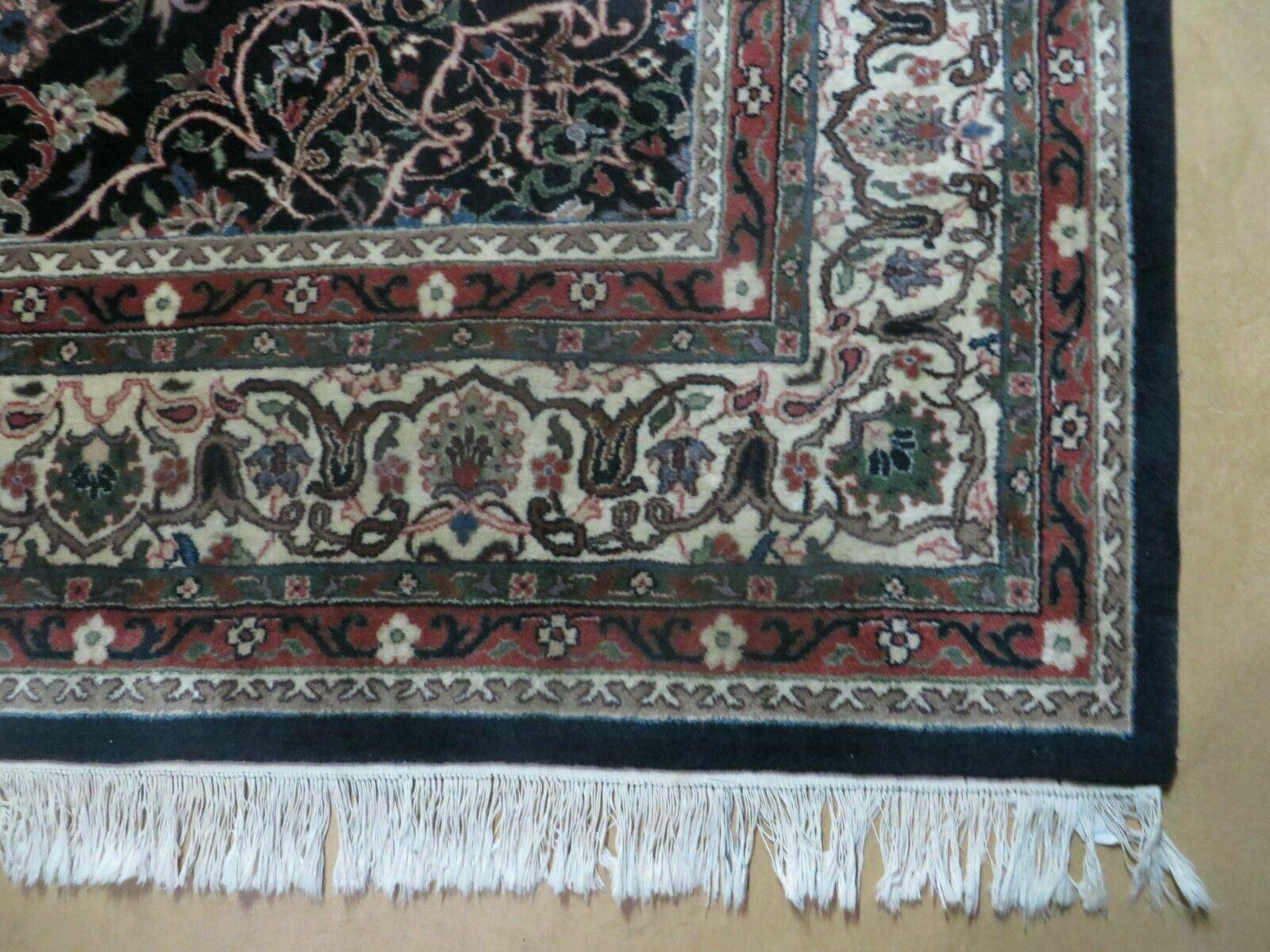 Indo Persian Rug 8x10, Wool Handmade Floral Carpet