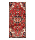 Antique Persian Tribal Rug 4 x 8, Geometric Medallion, Boho Rug, Wool Handmade Rug, Red 4x8 Rug, Persian Hamadan Rug