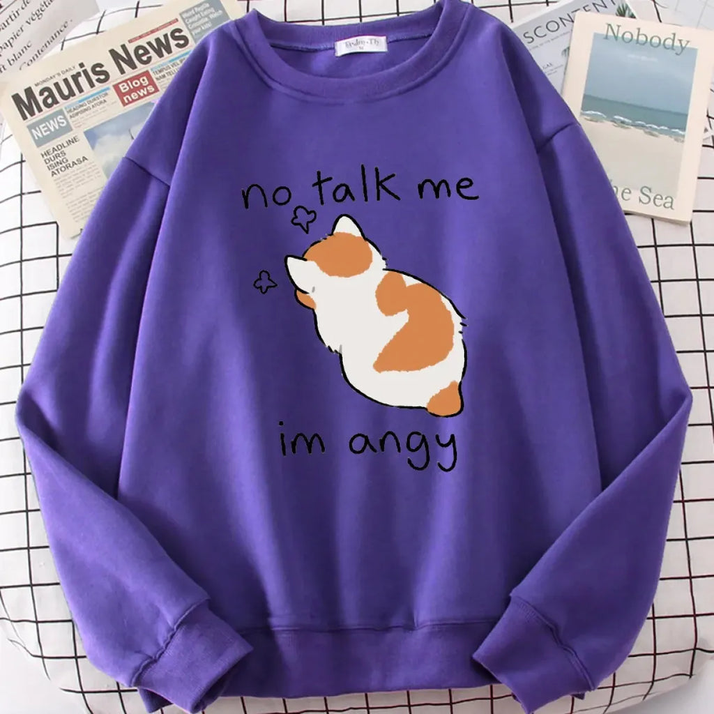 Kawaii "Im Angy" Cat Hoodie