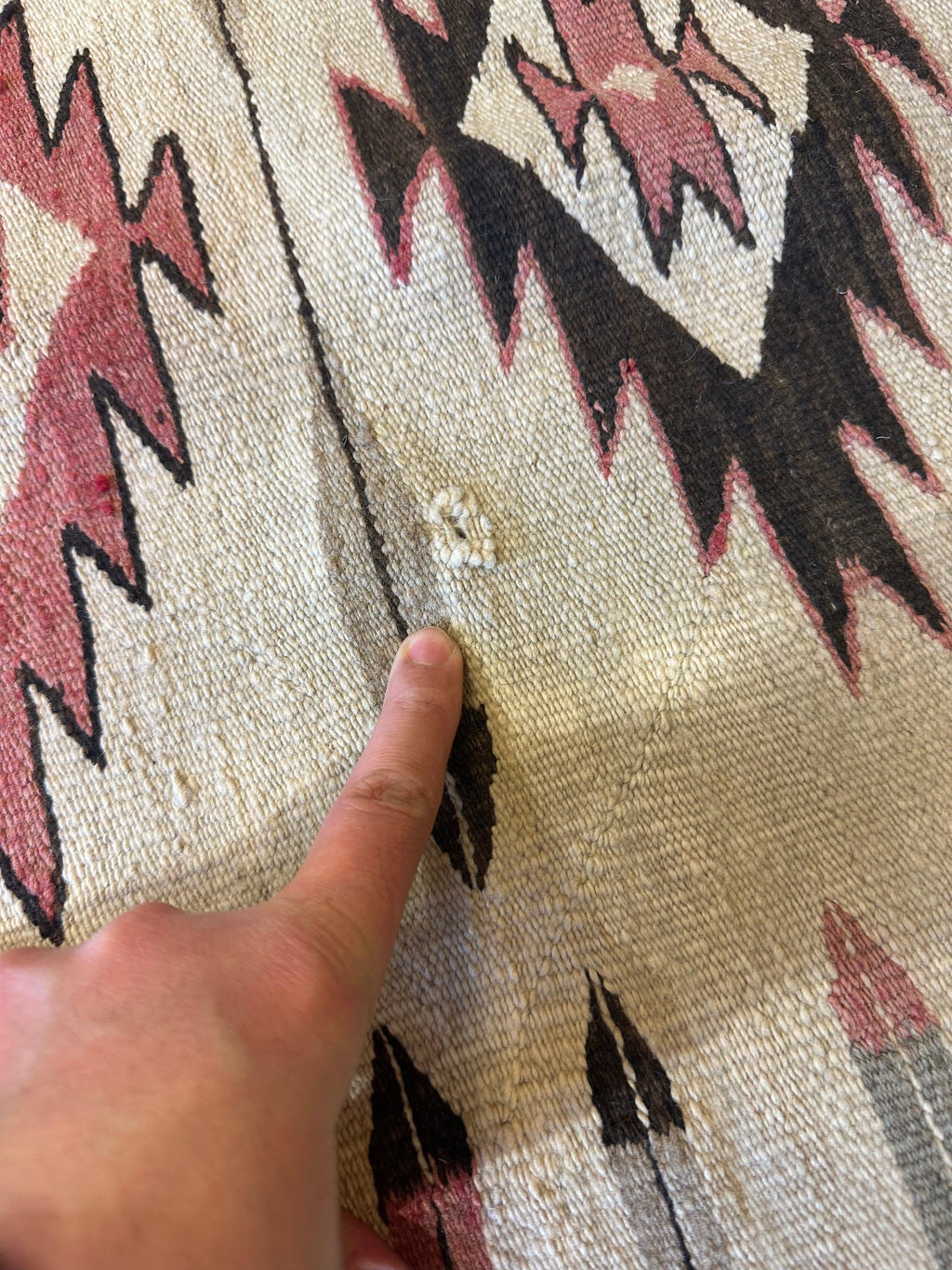 Antique 1880’s Navajo Rug 4’ x 5’