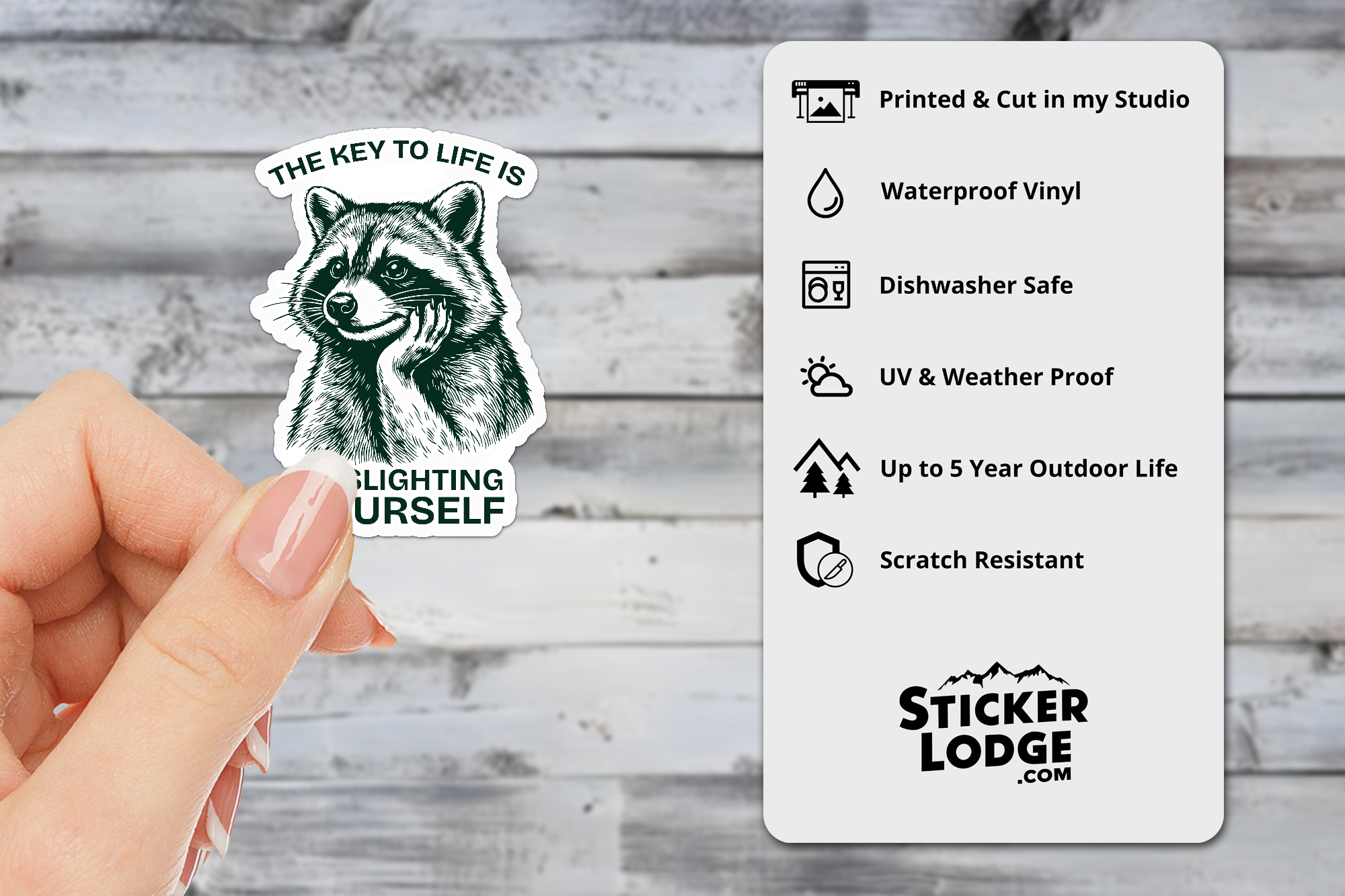 The Key To Life Is Gaslighting Yourself Vinyl Sticker