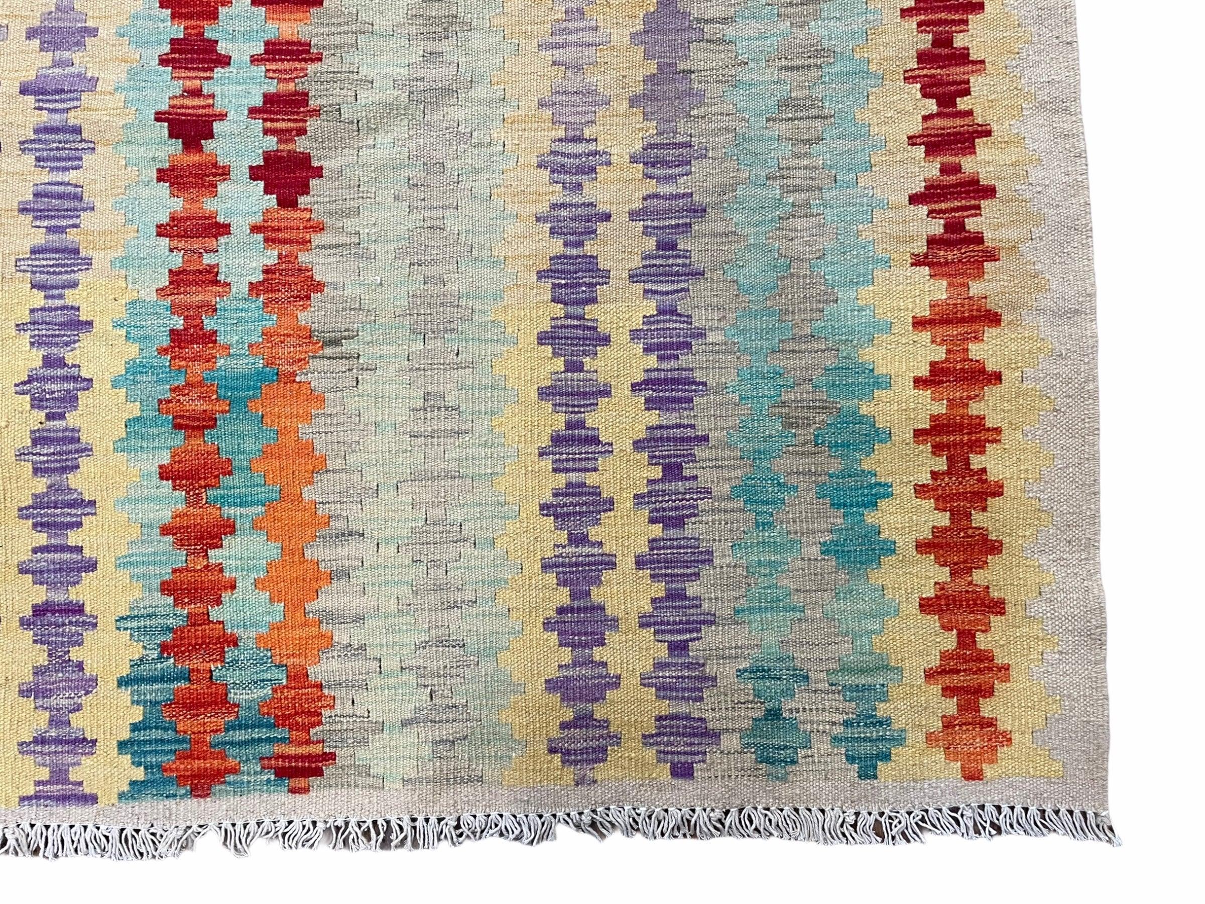 Colorful Kilim Rug 6x8 Multicolor Turkish Kilim Rug 6 x 8 Flat Weave Kilim Playful Anatolian Kilim Wool Kilim New Rug