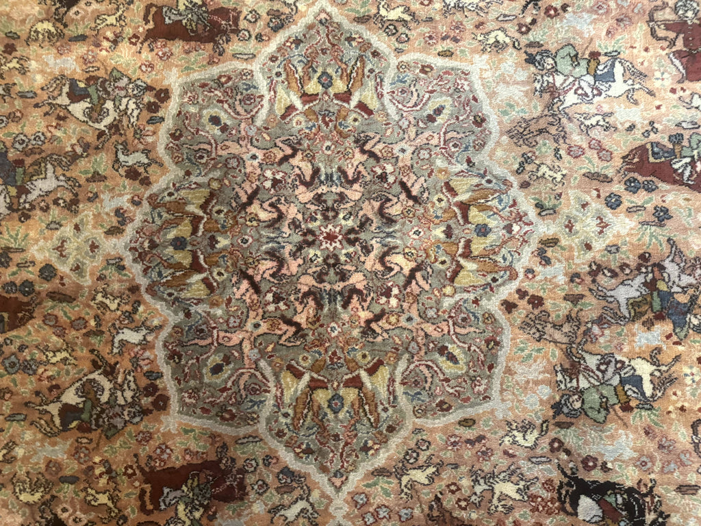Karastan Rug 8.8 x 12 Persian Hunting Rug #723, Wool Area Rug