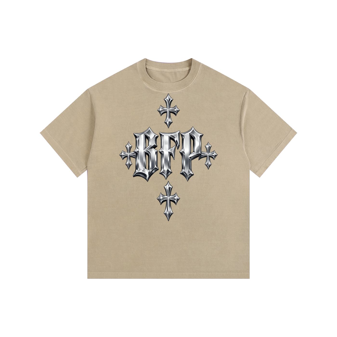 CHROME FUTURE Vintage Washed Oversized Cotton T-Shirt