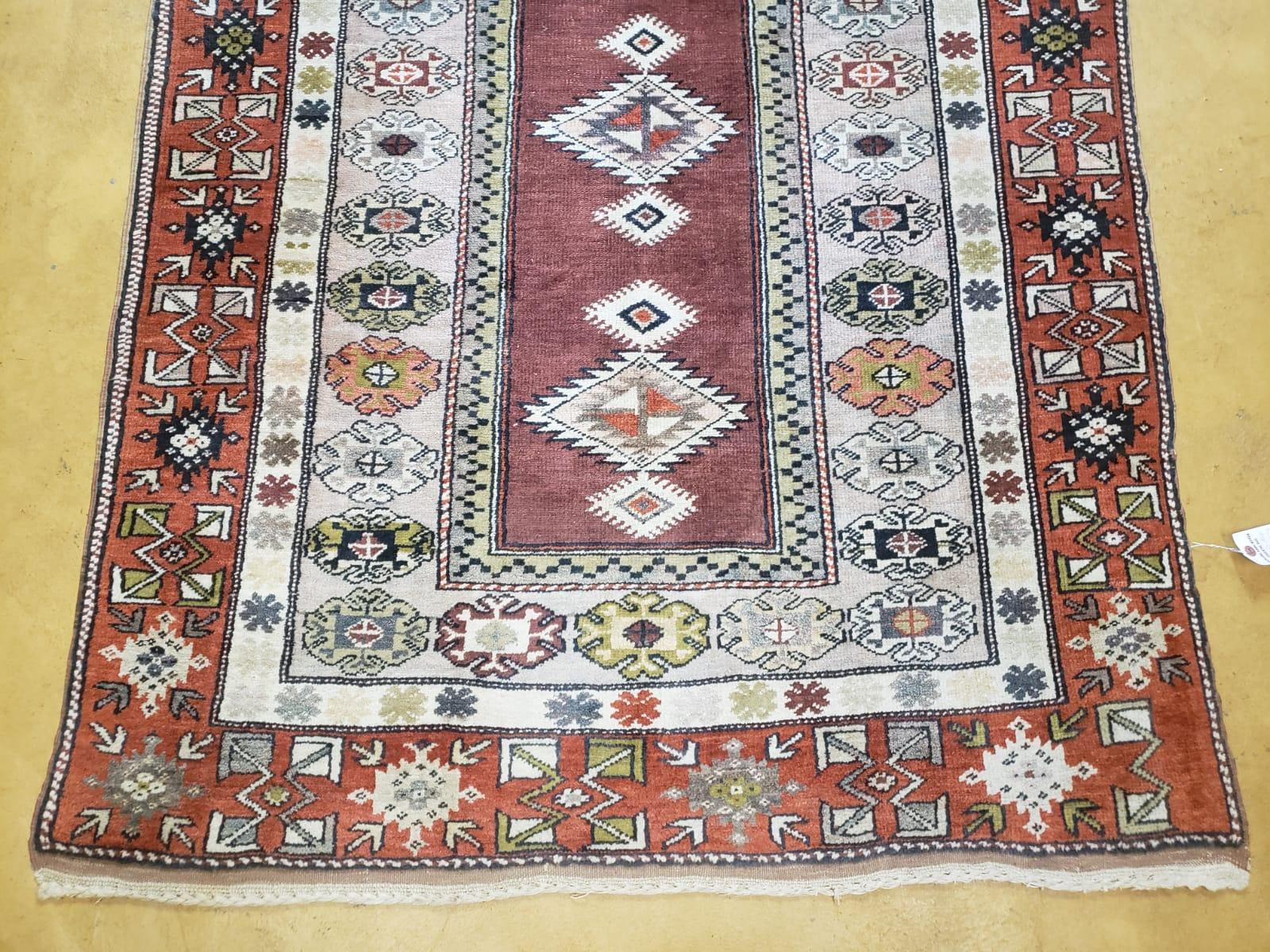 4x8 Turkish Rug - Turkish Oriental Carpet - Tribal Rug - Talesh Rug - Hand Knotted Wool Area Rug 4' 4" x 7' 6" Bedroom Rug Vintage