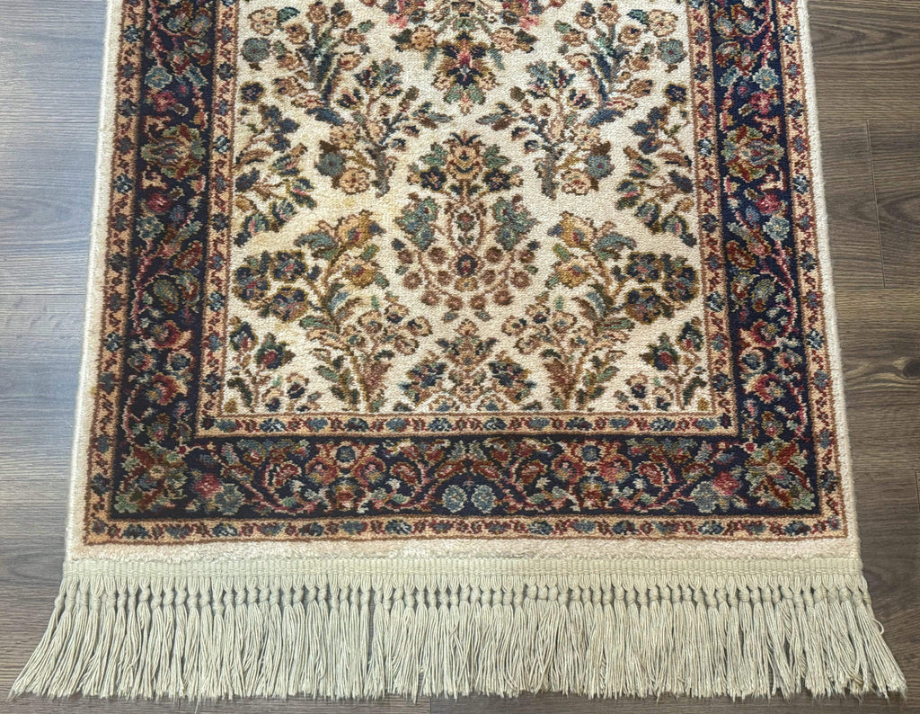 Karastan Rug 2x4, Ivory Sarouk #760, Vintage Wool Small Karastan Carpet, Original 700 Series, Discontinued