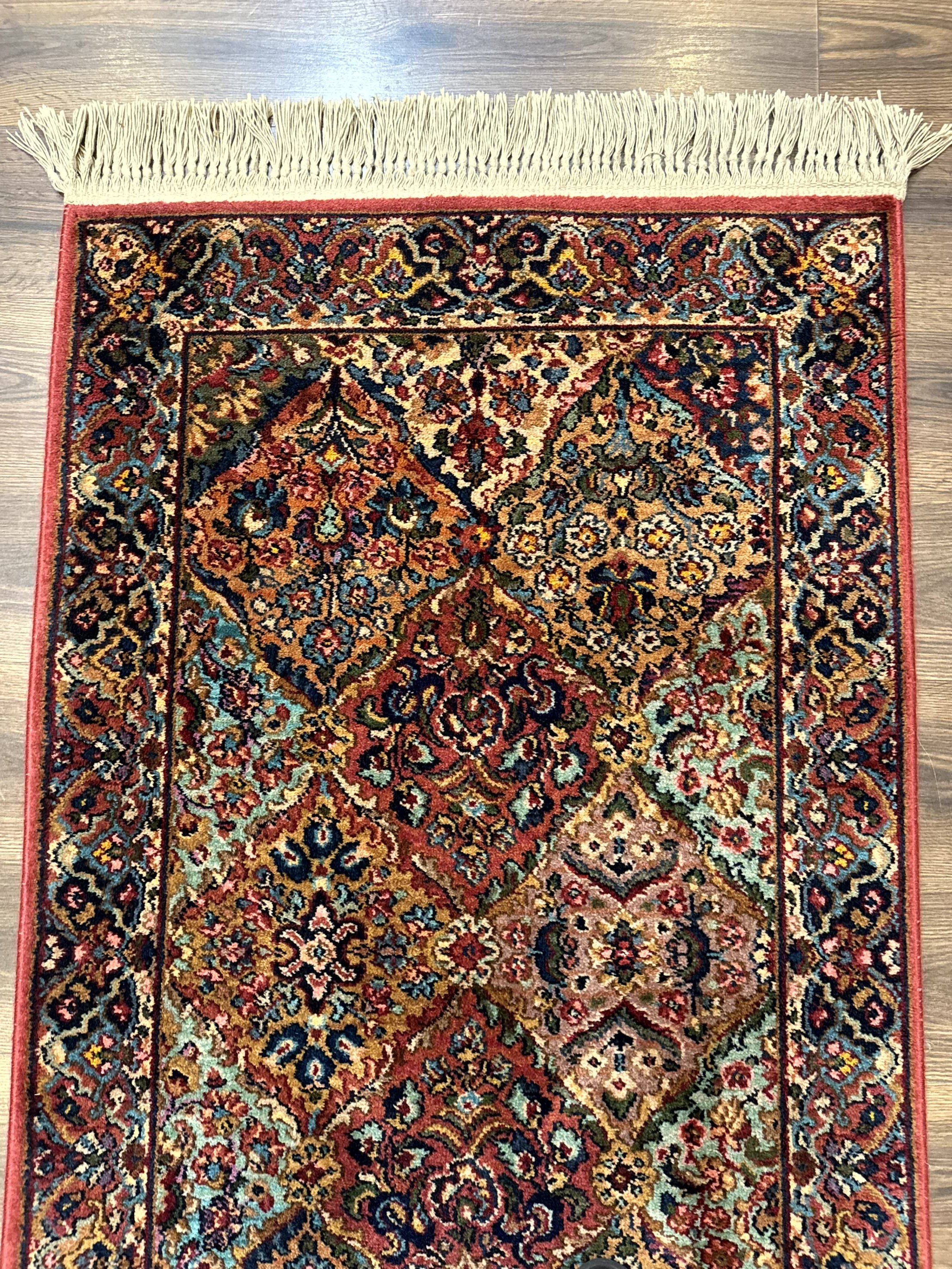 Karastan Rug 3x5 Multicolor Panel Kirman #717, Original 700 Series, Wool Pile, Discontinued