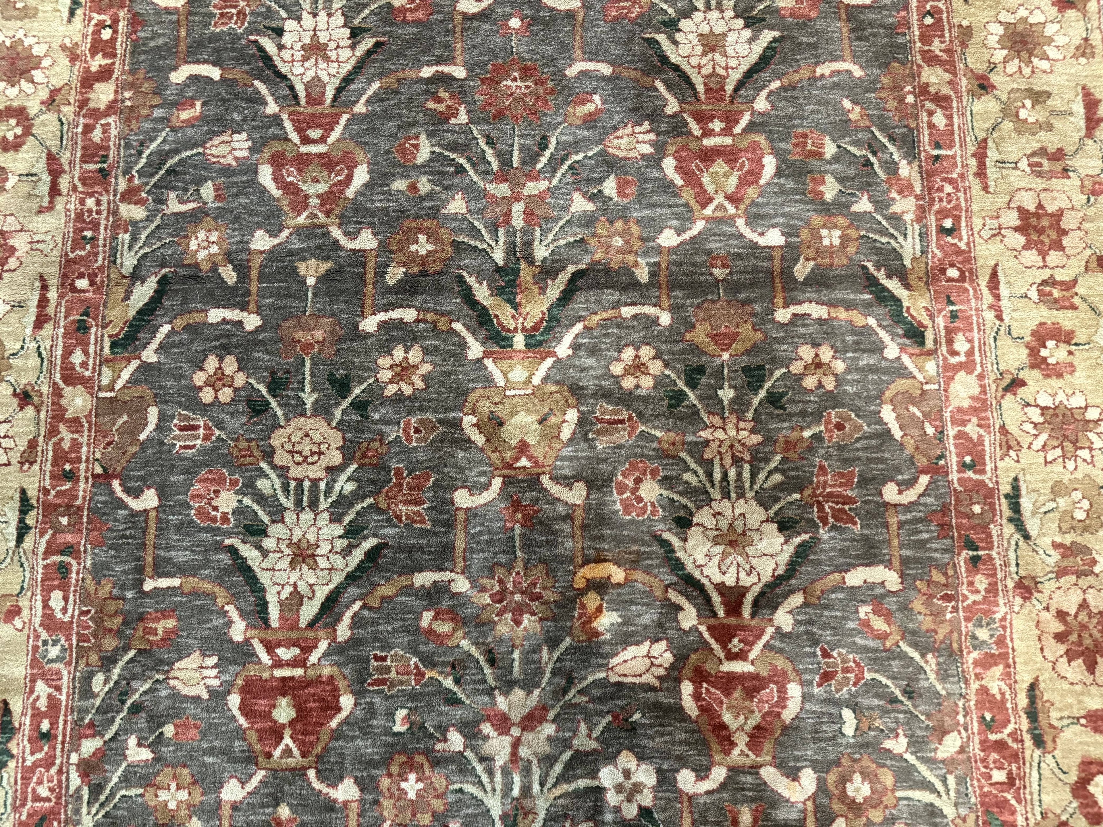 Pak Persian Mahal Rug 6x9, Floral Handmade Wool Traditional Oriental Carpet