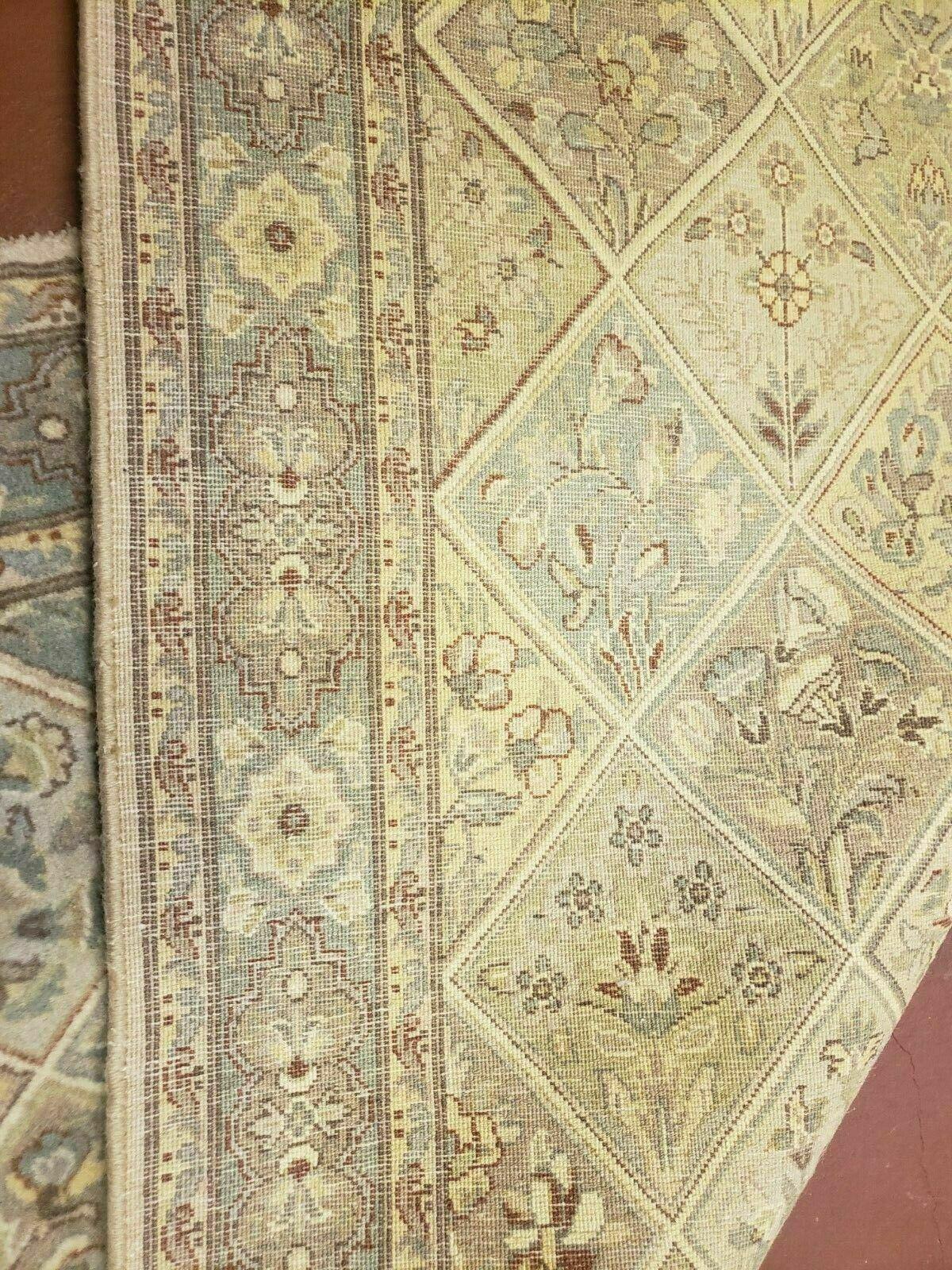2' 7" X 9' Vintage Handmade India Floral Oriental Wool Runner Rug Hand Knotted