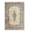 Persian Kerman Rug 6x9, Pastel Colors, Semi Open Field