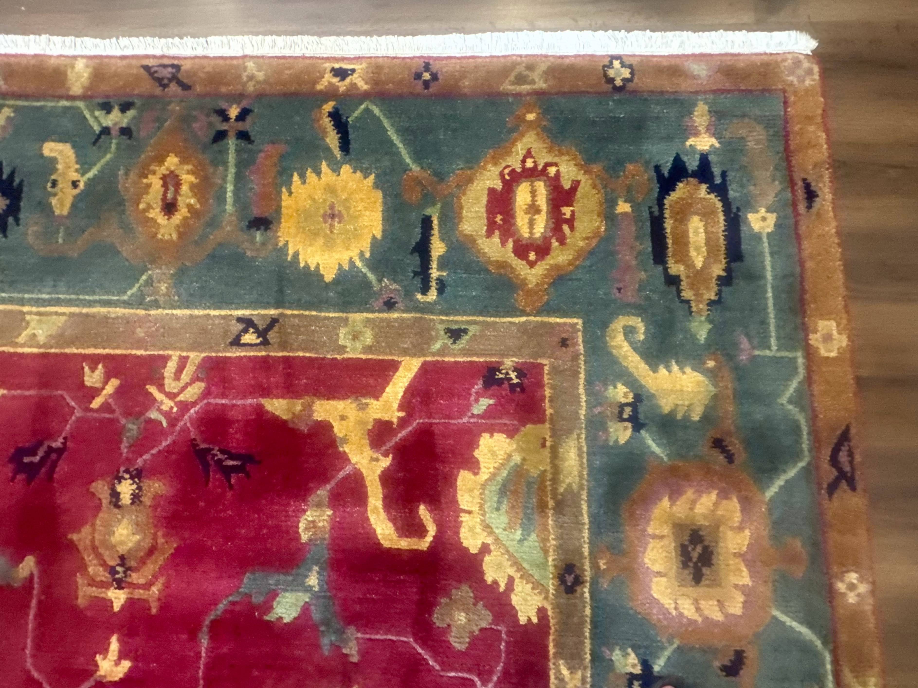 Tufenkian Rug 8x10, Tibetan Room Sized Carpet, Soft Thick Wool Pile