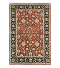 Pakistani Oriental Rug 6x9, Red, Floral Allover, Handmade Wool Rug, Peshawar Chobi Rug, Pak Persian Carpet 6 x 9