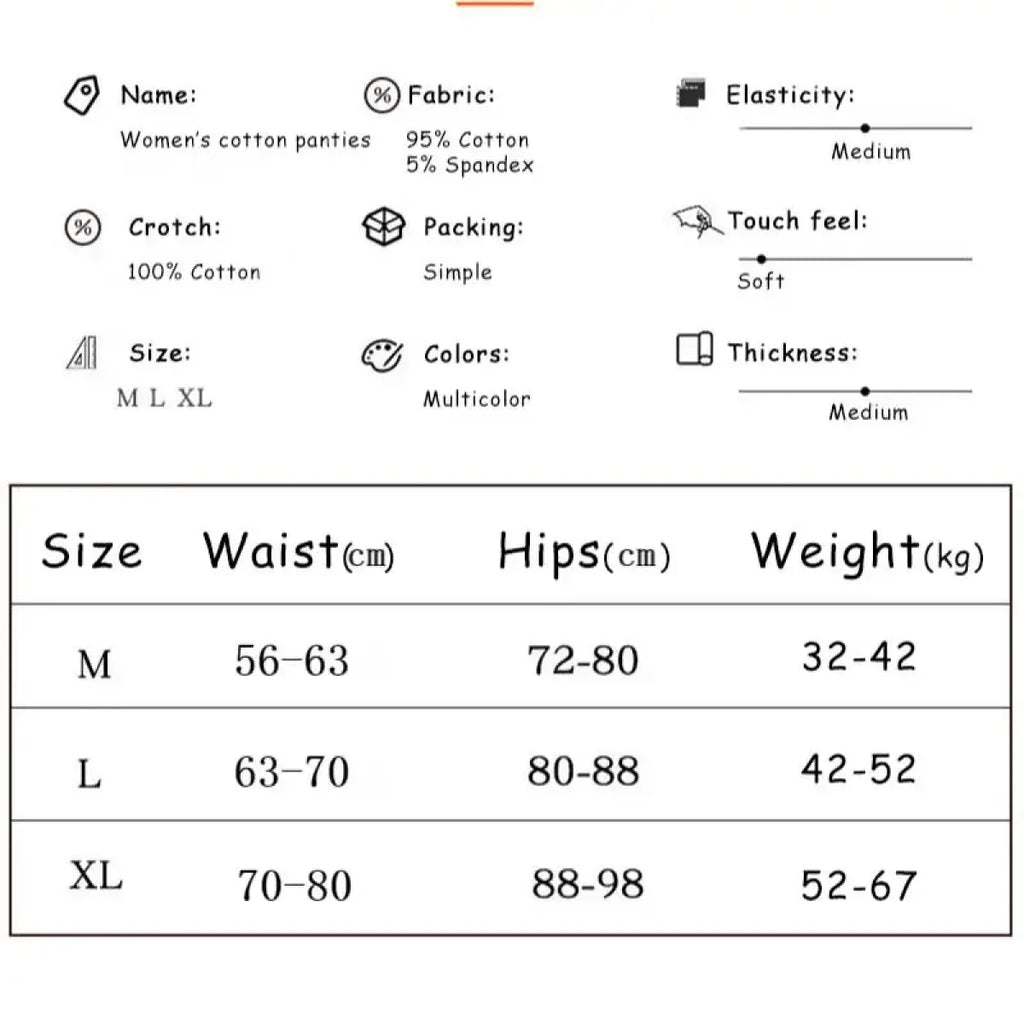 Cute Cartoon Bear Cotton Panties - Mid Waist Sexy Lingerie Set