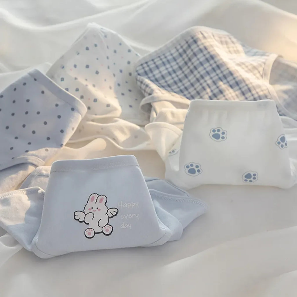 Cute Cartoon Bear Cotton Panties - Mid Waist Sexy Lingerie Set