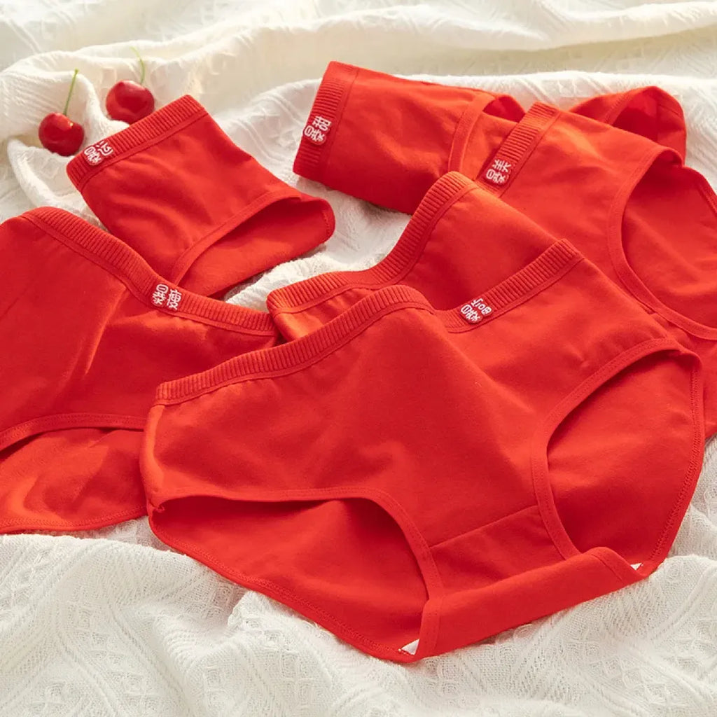 Cute Cartoon Bear Cotton Panties - Mid Waist Sexy Lingerie Set
