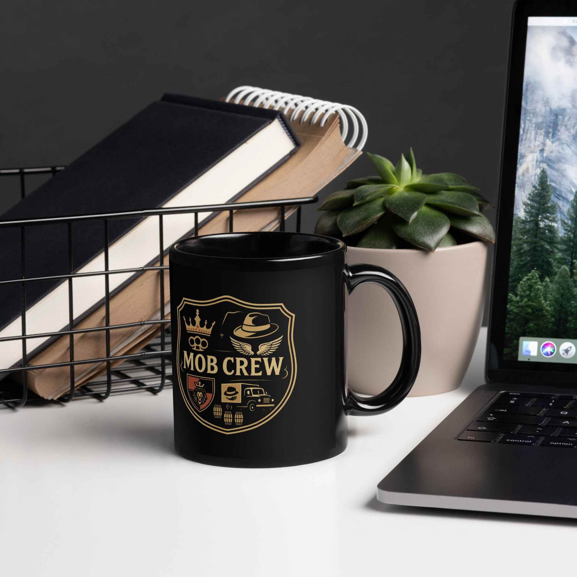 Mob Crew Coffee Mug: Stylish Crest for Perfect Sipping