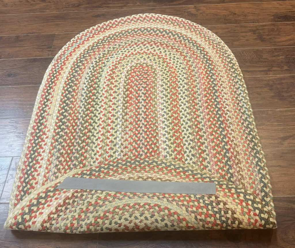Braided American Oval Rug 3x5, Multicolor, Hand Braided
