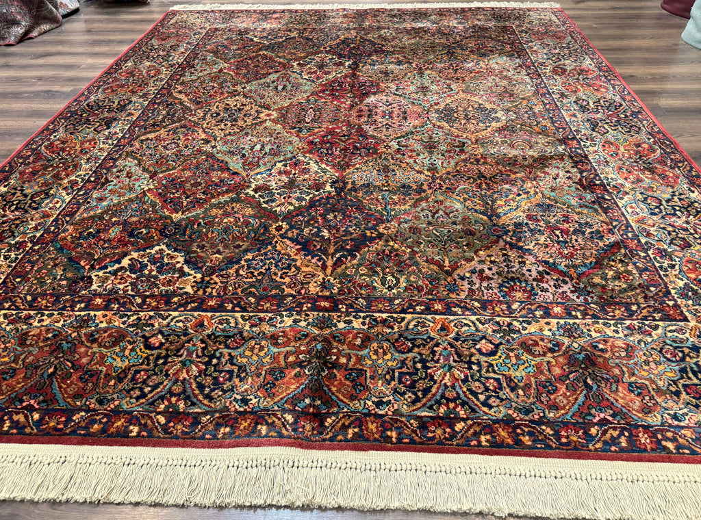 Karastan Rug 8.8 x 10.6, Multicolor Panel Kirman Rug #717, Wool