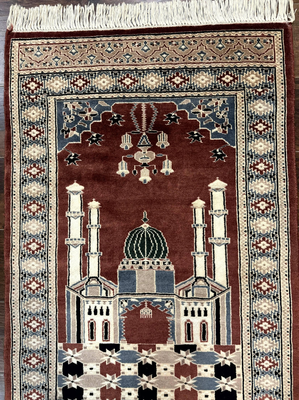Small Pakistani Bokhara Prayer Rug 2.7 x 4