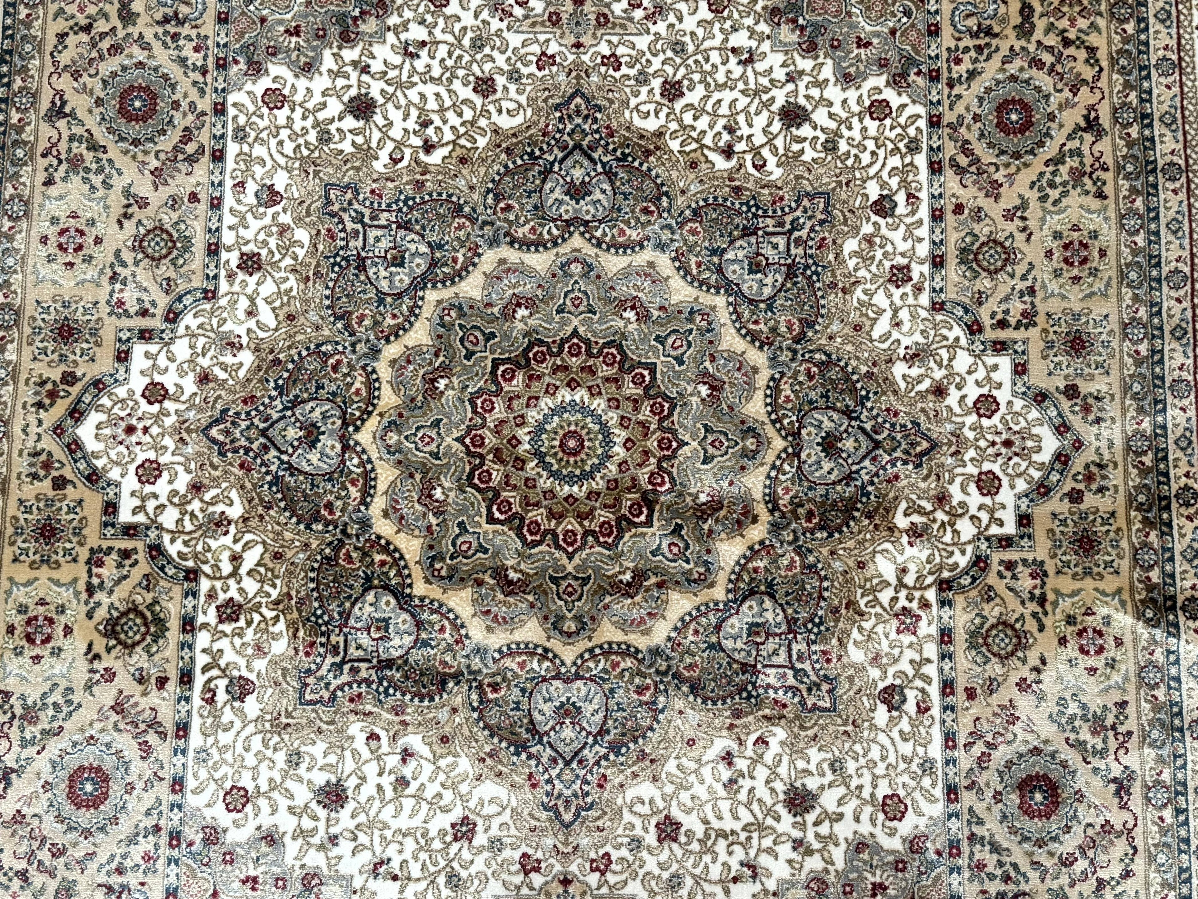 Turkish Memluk Silk Rug 4x6, Hereke Carpet, Bamboo Silk, New