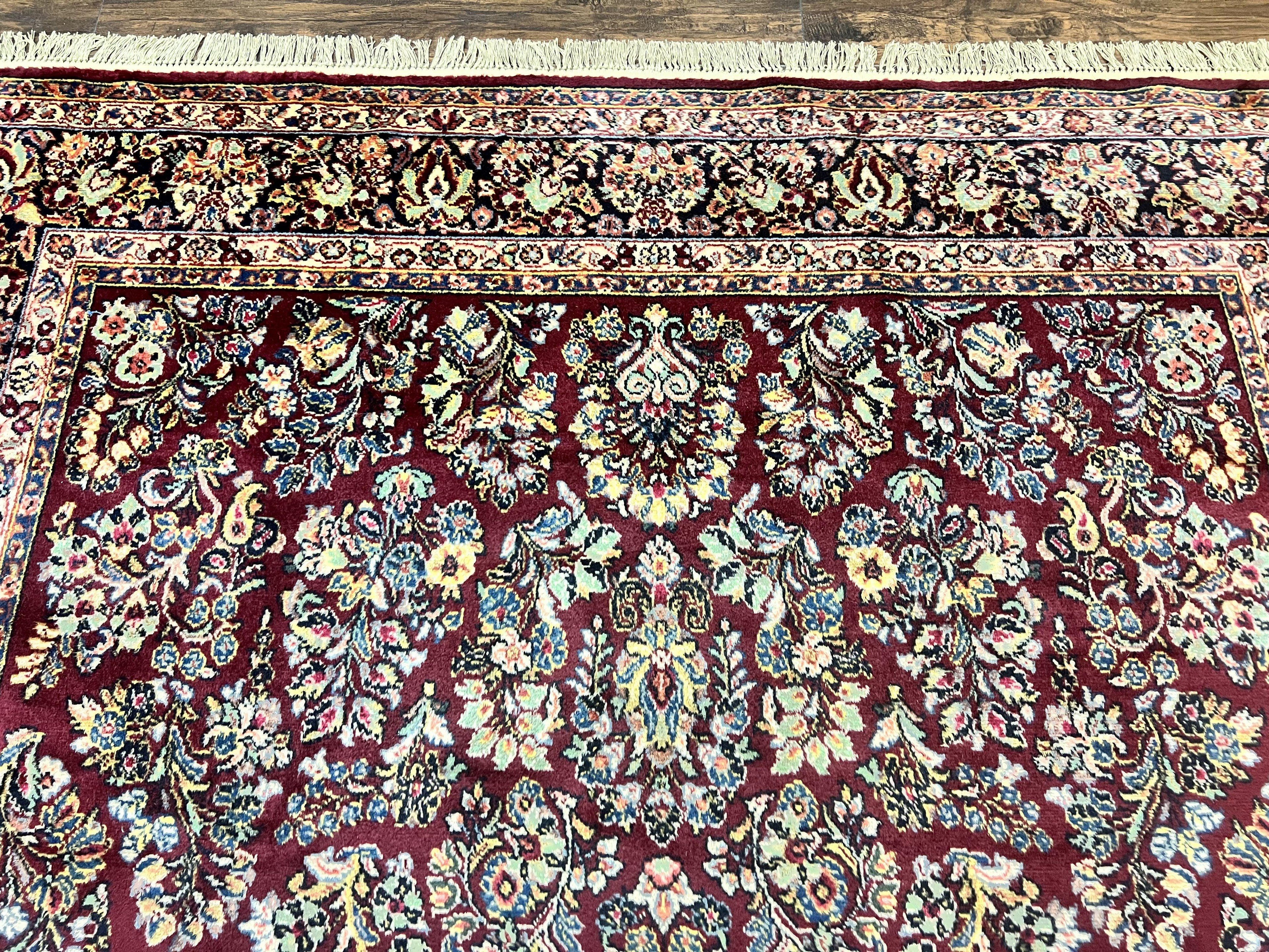 Karastan Rug 9x12 Red Sarouk #785, Wool Karastan Carpet, Discontinued Vintage, Original 700 Series, Karastan Area Rug