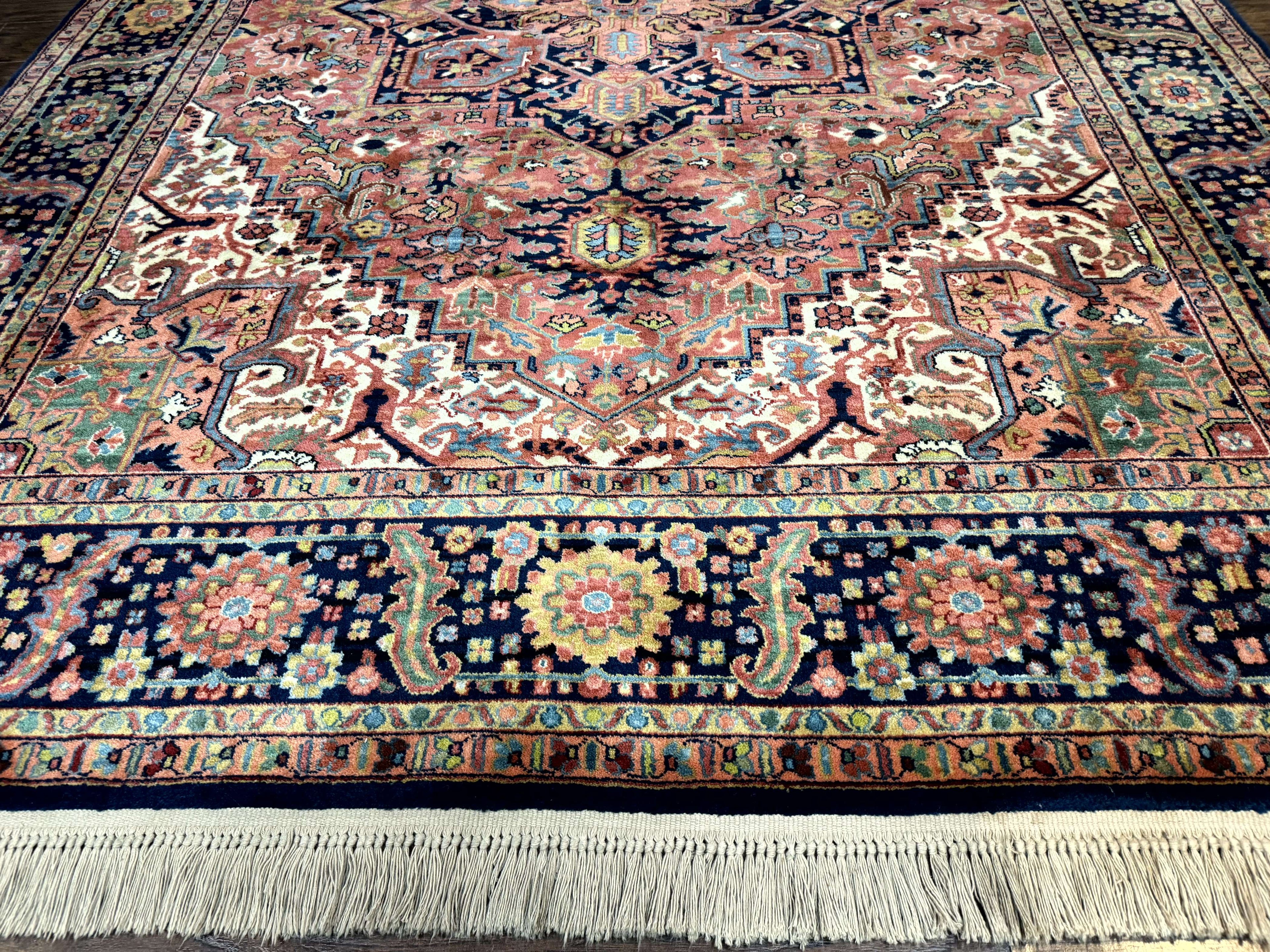 8.8 x 12 Karastan Heriz Rug #726, Vintage Wool Discontinued Carpet, Original 700 Series