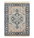 Karastan Blue Heriz Rug #748, Vintage Wool Karastan Carpet 4.3 x 6, Discontinued Original 700 Series Karastan Area Rug