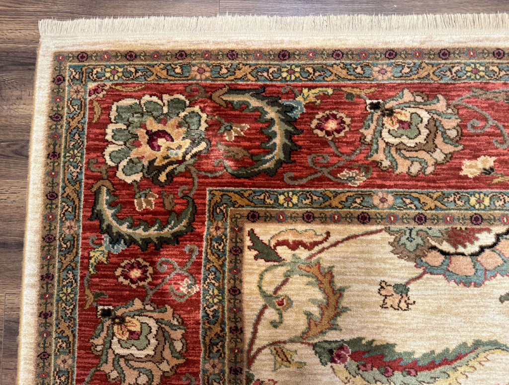 Karastan Rug 8.8 x 10, Ashara Agra Ivory #549, Wool, Vintage