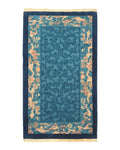 Blue Chinese Rug 2.6 x 4, Fete Rug, Peking Rug, Chinese Wool Rug, Art Deco Carpet