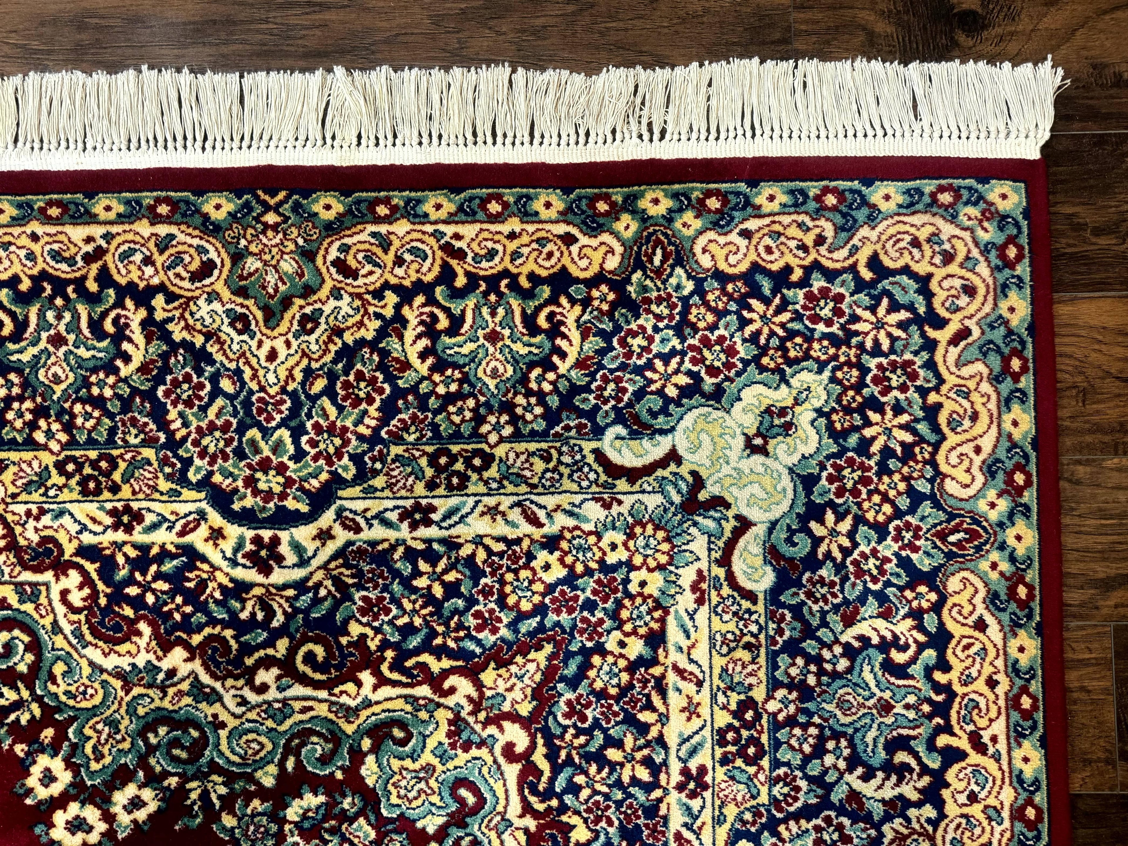 Power Loomed Persian Oriental Rug 9x12, Vintage Wool Pile, Kirman Design