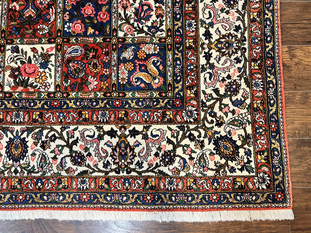 Persian Bakhtiari Rug 10x14, Multicolor Khesti Panel Design