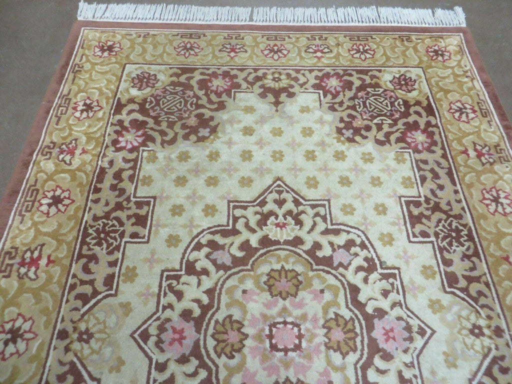 Vintage Chinese Wool Rug 4x6