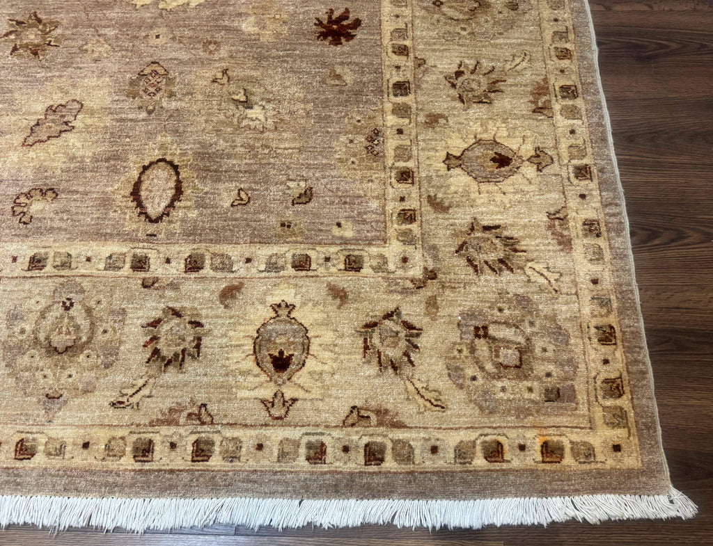 Pakistani Peshawar Rug 8x11, Indo Persian Mahal Carpet, Traditional Wool Oriental Rug