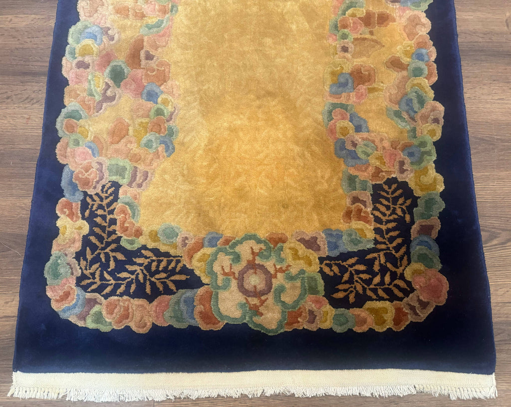 Chinese Wool Rug 3x5, Vintage Carpet, Handmade