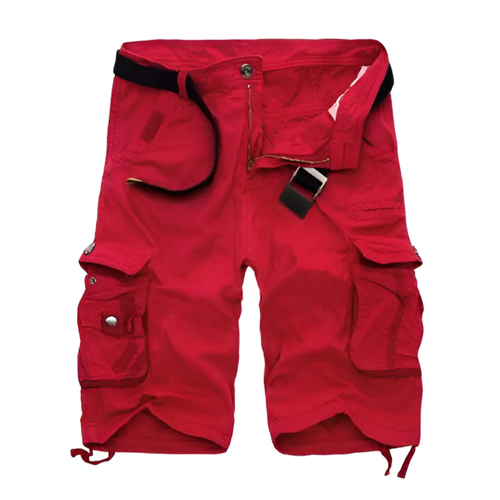 Military Camouflage Denim Cargo Shorts