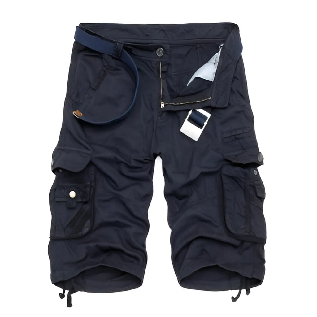 Military Camouflage Denim Cargo Shorts