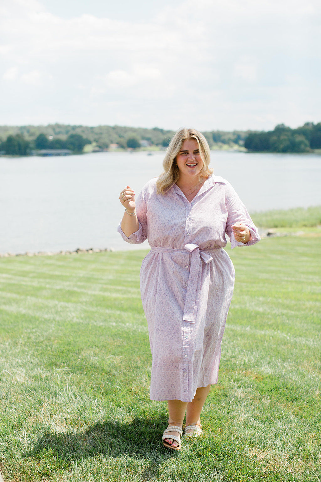 The Christine Shirt Dress in Lavender Taffy - Final Sale
