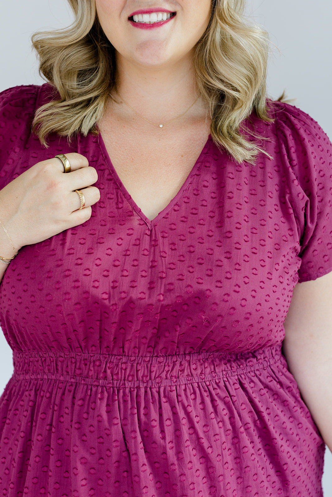 The Sarah Maxi Dress in Sugar Plum Dobby - Final Sale