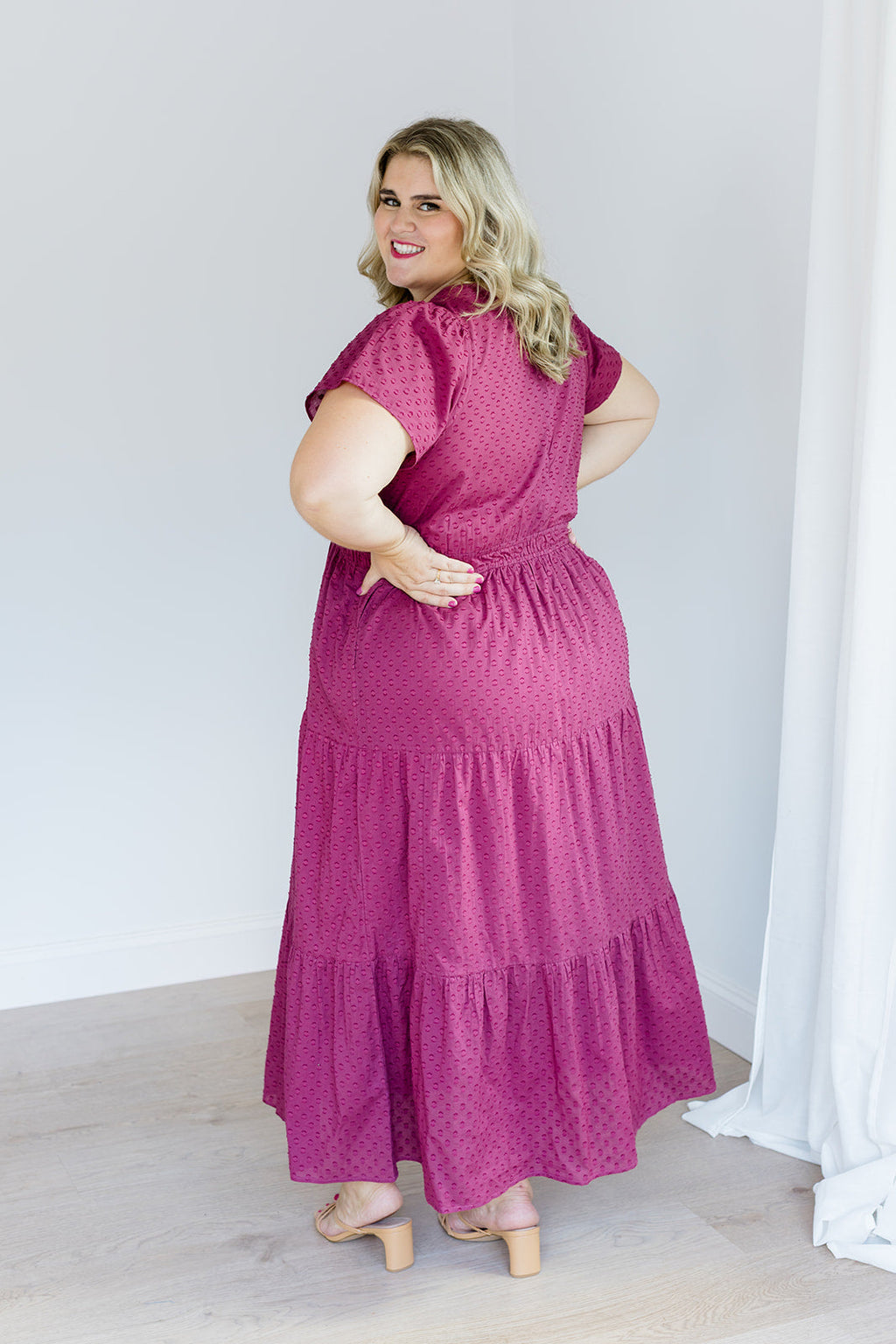 The Sarah Maxi Dress in Sugar Plum Dobby - Final Sale