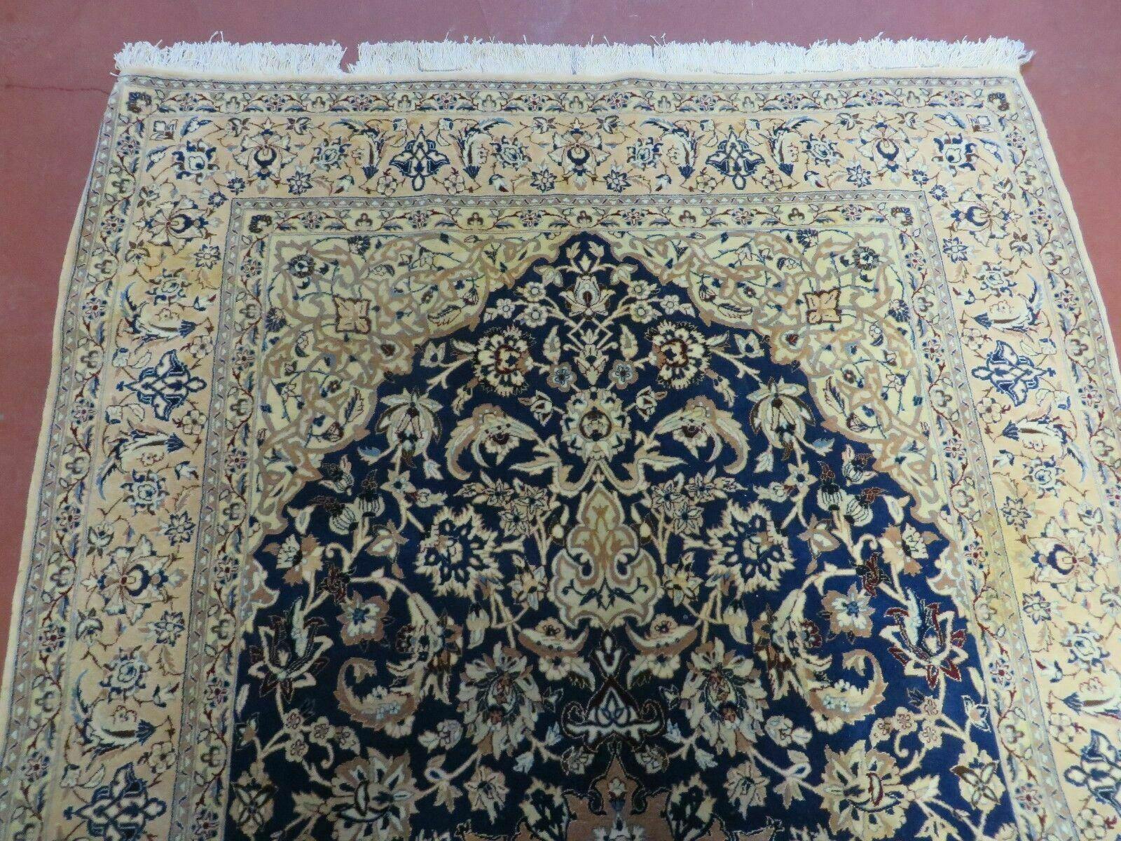 4' X 6' Handmade Ultra Fine India Floral Oriental Wool Silk Rug Hand Knotted