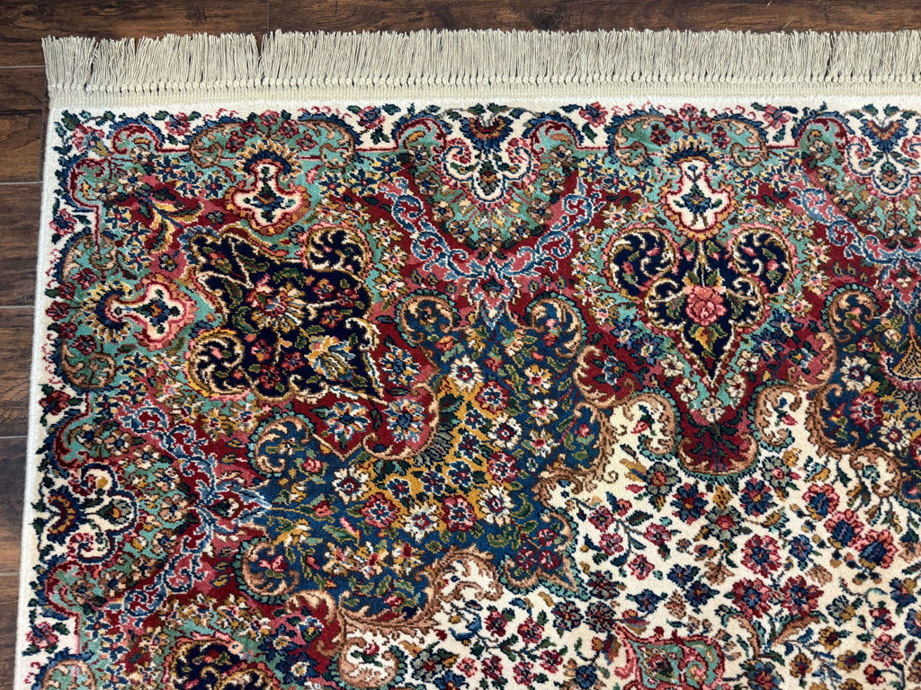 Karastan Rug #742 Floral Kirman 8.8 x 12, Wool Pile, Vintage Original Series, Rare