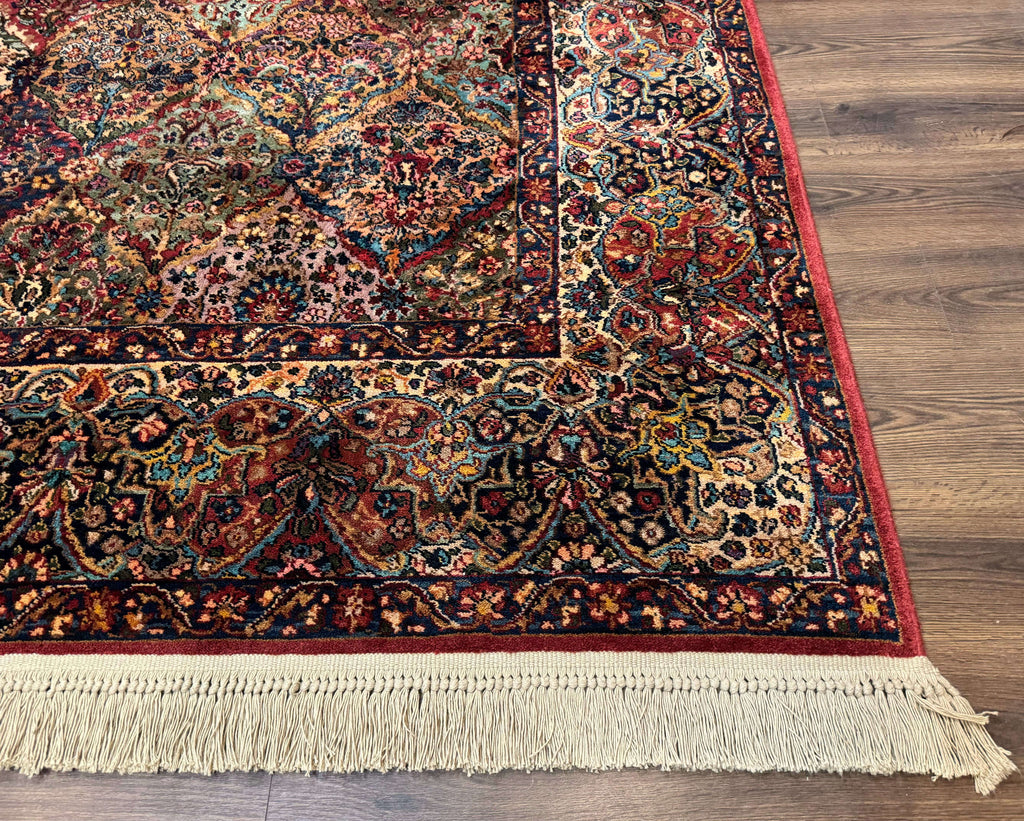 Karastan Rug 8.8 x 10.6, Multicolor Panel Kirman Rug #717, Wool