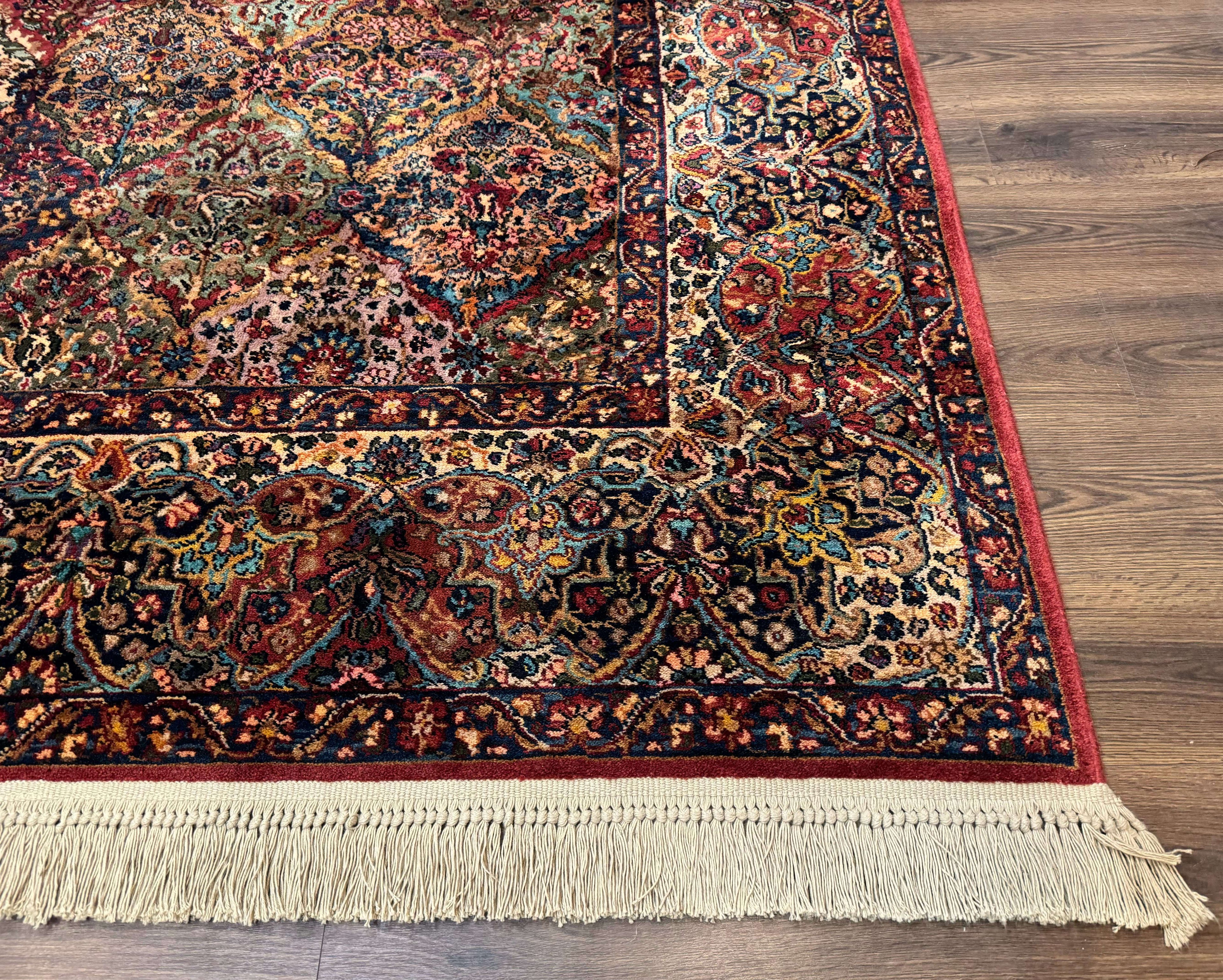 Karastan Rug 8.8 x 10.6, Multicolor Panel Kirman Rug #717, Wool