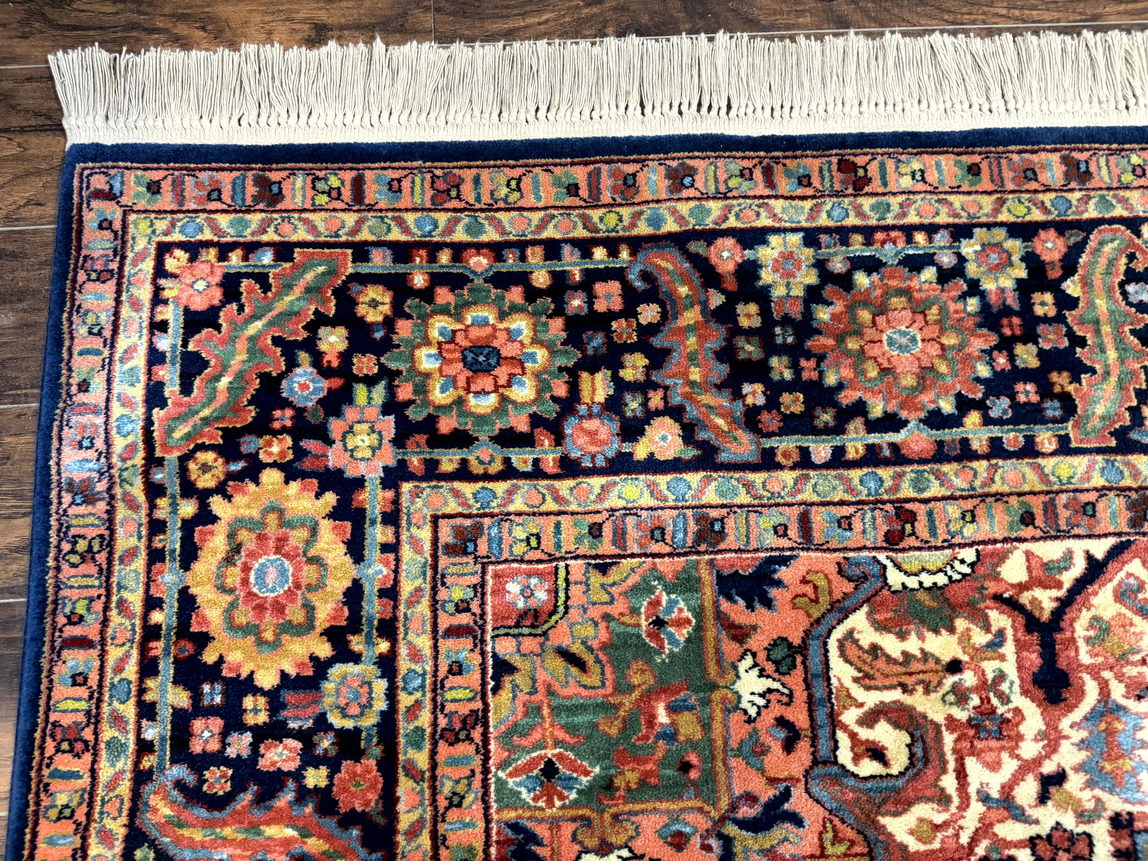 8.8 x 12 Karastan Heriz Rug #726, Vintage Wool Discontinued Carpet, Original 700 Series